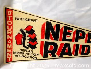 MaxSold Auction: NEPEAN RAIDERS MINOR HOCKEY TEAM PENNANT - Kingston (Ontario, Canada) SELLER MANAGED Downsizing Online Auction - Rosemund Crescent