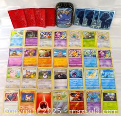 MaxSold Auction: POKEMON CARD LOT WITH TIN AND PROTECTIVE SLEEVES - Kingston (Ontario, Canada) SELLER MANAGED Downsizing Online Auction - Rosemund Crescent