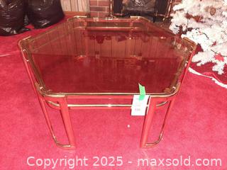 MaxSold Auction: 1970s Hollywood Regency brass and smoked glass coffee table - London (Ontario, Canada) PARTNER MANAGED Estate Sale Online Auction - Alayne Crescent