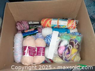 MaxSold Auction: 3/4 full box of assorted worsted weight yarn - London (Ontario, Canada) PARTNER MANAGED Estate Sale Online Auction - Alayne Crescent