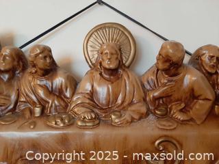 MaxSold Auction: 3D chalkware wall hanging art decor - the Last Supper scene - London (Ontario, Canada) PARTNER MANAGED Estate Sale Online Auction - Alayne Crescent