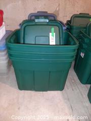 MaxSold Auction: (A) Three green Rubbermaid ECOSense High-Top Storage Totes - London (Ontario, Canada) PARTNER MANAGED Estate Sale Online Auction - Alayne Crescent