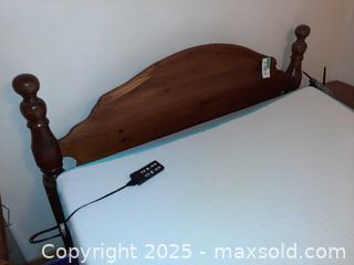MaxSold Auction: Adjustable mattress & traditional queen sized wooden headboard - London (Ontario, Canada) PARTNER MANAGED Estate Sale Online Auction - Alayne Crescent