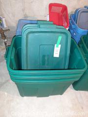 MaxSold Auction: (B) Three green Rubbermaid ECOSense High-Top Storage Totes - London (Ontario, Canada) PARTNER MANAGED Estate Sale Online Auction - Alayne Crescent
