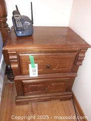 MaxSold Auction: (B) traditional wooden nightstand with two drawers - London (Ontario, Canada) PARTNER MANAGED Estate Sale Online Auction - Alayne Crescent