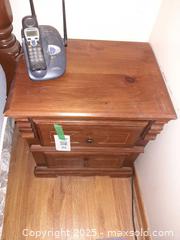 MaxSold Auction: (B) traditional wooden nightstand with two drawers - London (Ontario, Canada) PARTNER MANAGED Estate Sale Online Auction - Alayne Crescent