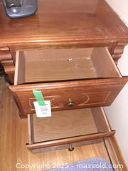 MaxSold Auction: (B) traditional wooden nightstand with two drawers - London (Ontario, Canada) PARTNER MANAGED Estate Sale Online Auction - Alayne Crescent