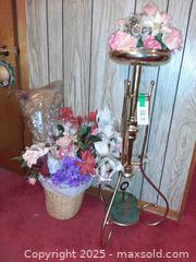 MaxSold Auction: Beautiful mid-century brass plant stand and floral arrangements - London (Ontario, Canada) PARTNER MANAGED Estate Sale Online Auction - Alayne Crescent