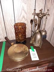 MaxSold Auction: Brass Fireplace tools & amber glass - London (Ontario, Canada) PARTNER MANAGED Estate Sale Online Auction - Alayne Crescent