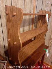 MaxSold Auction: Charming punch work wood wall hanging shelf - London (Ontario, Canada) PARTNER MANAGED Estate Sale Online Auction - Alayne Crescent