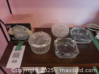 MaxSold Auction: Clear glass trinket dishes & ashtrays - London (Ontario, Canada) PARTNER MANAGED Estate Sale Online Auction - Alayne Crescent