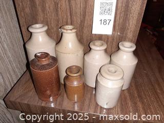 MaxSold Auction: Collection of antique Victorian-era stoneware ink bottles and inkwells - London (Ontario, Canada) PARTNER MANAGED Estate Sale Online Auction - Alayne Crescent