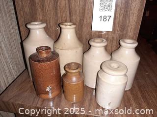 MaxSold Auction: Collection of antique Victorian-era stoneware ink bottles and inkwells - London (Ontario, Canada) PARTNER MANAGED Estate Sale Online Auction - Alayne Crescent