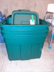 MaxSold Auction: (D) Three green Rubbermaid ECOSense High-Top Storage Totes - London (Ontario, Canada) PARTNER MANAGED Estate Sale Online Auction - Alayne Crescent