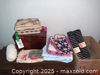 MaxSold Auction: Fabric Lot, amber translucent sewing box & more - London (Ontario, Canada) PARTNER MANAGED Estate Sale Online Auction - Alayne Crescent