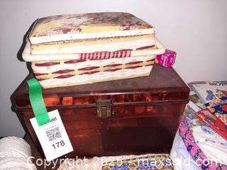 MaxSold Auction: Fabric Lot, amber translucent sewing box & more - London (Ontario, Canada) PARTNER MANAGED Estate Sale Online Auction - Alayne Crescent