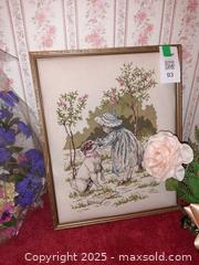 MaxSold Auction: Framed cross-stitch picture titled "Girl With Dog" by Lanarte - London (Ontario, Canada) PARTNER MANAGED Estate Sale Online Auction - Alayne Crescent