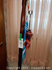 MaxSold Auction: Freestanding wooden coat rack in a cherry finish - London (Ontario, Canada) PARTNER MANAGED Estate Sale Online Auction - Alayne Crescent