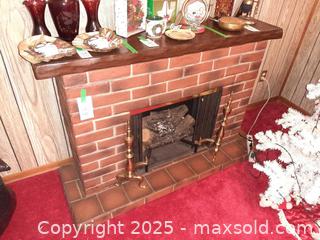 MaxSold Auction: Functional electric faux brick fireplace with mantle - London (Ontario, Canada) PARTNER MANAGED Estate Sale Online Auction - Alayne Crescent