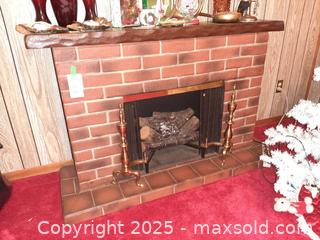 MaxSold Auction: Functional electric faux brick fireplace with mantle - London (Ontario, Canada) PARTNER MANAGED Estate Sale Online Auction - Alayne Crescent