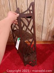 MaxSold Auction: George III style mahogany wall-mounted étagère with three shelves above a single drawer - London (Ontario, Canada) PARTNER MANAGED Estate Sale Online Auction - Alayne Crescent