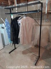 MaxSold Auction: Heavy black metal double-bar garment rack - London (Ontario, Canada) PARTNER MANAGED Estate Sale Online Auction - Alayne Crescent