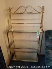 MaxSold Auction: Hollywood Regency brass-toned three-tier mirrored glass shelf - London (Ontario, Canada) PARTNER MANAGED Estate Sale Online Auction - Alayne Crescent