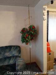 MaxSold Auction: MCM Brass tension pole plant stand with artificial plants - London (Ontario, Canada) PARTNER MANAGED Estate Sale Online Auction - Alayne Crescent