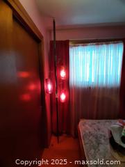 MaxSold Auction: Mid-century modern three-light tension pole lamp - London (Ontario, Canada) PARTNER MANAGED Estate Sale Online Auction - Alayne Crescent