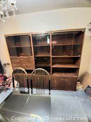MaxSold Auction: Mid-century modern wooden wall unit or display cabinet - London (Ontario, Canada) PARTNER MANAGED Estate Sale Online Auction - Alayne Crescent