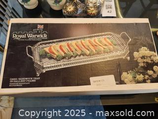 MaxSold Auction: *NEW* Royal Warwick silver-plated and glass serving dish - London (Ontario, Canada) PARTNER MANAGED Estate Sale Online Auction - Alayne Crescent