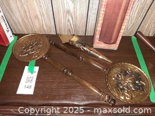 MaxSold Auction: *NEW* Wooden matchstick holder & Assorted brass  - London (Ontario, Canada) PARTNER MANAGED Estate Sale Online Auction - Alayne Crescent