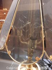 MaxSold Auction: Pair of vintage brass-finish touch lamps with smoked glass panels - London (Ontario, Canada) PARTNER MANAGED Estate Sale Online Auction - Alayne Crescent