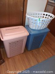 MaxSold Auction: Plastic laundry hampers and basket - London (Ontario, Canada) PARTNER MANAGED Estate Sale Online Auction - Alayne Crescent