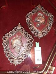 MaxSold Auction: Set of Dart Indistries decorative Roman shield wall hangings featuring a helmet motifs - London (Ontario, Canada) PARTNER MANAGED Estate Sale Online Auction - Alayne Crescent