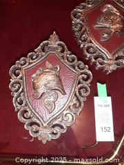 MaxSold Auction: Set of Dart Indistries decorative Roman shield wall hangings featuring a helmet motifs - London (Ontario, Canada) PARTNER MANAGED Estate Sale Online Auction - Alayne Crescent