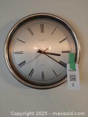 MaxSold Auction: Silver-toned "Tradition" brand quartz wall clock - London (Ontario, Canada) PARTNER MANAGED Estate Sale Online Auction - Alayne Crescent