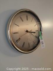 MaxSold Auction: Silver-toned "Tradition" brand quartz wall clock - London (Ontario, Canada) PARTNER MANAGED Estate Sale Online Auction - Alayne Crescent