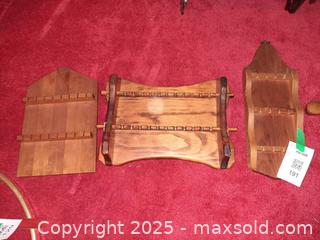 MaxSold Auction: Three wooden souvenir spoon display racks - London (Ontario, Canada) PARTNER MANAGED Estate Sale Online Auction - Alayne Crescent