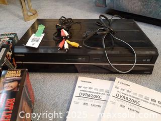 MaxSold Auction: Toshiba DVR620 DVD recorder/VCR combo unit and an assortment of VHS - London (Ontario, Canada) PARTNER MANAGED Estate Sale Online Auction - Alayne Crescent