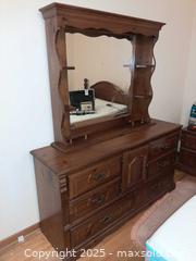 MaxSold Auction: Traditional wood dresser with a mirror - London (Ontario, Canada) PARTNER MANAGED Estate Sale Online Auction - Alayne Crescent