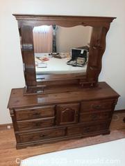 MaxSold Auction: Traditional wood dresser with a mirror - London (Ontario, Canada) PARTNER MANAGED Estate Sale Online Auction - Alayne Crescent