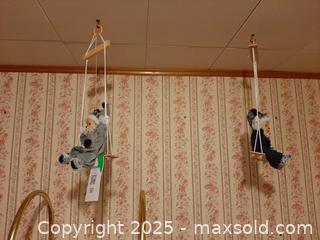 MaxSold Auction: Two Vintage Porcelain Clown Dolls On Wooden Swings - London (Ontario, Canada) PARTNER MANAGED Estate Sale Online Auction - Alayne Crescent