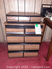 MaxSold Auction: Vintage faux woodgrain VHS & cassette tape storage drawers - London (Ontario, Canada) PARTNER MANAGED Estate Sale Online Auction - Alayne Crescent