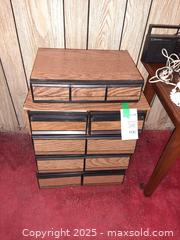 MaxSold Auction: Vintage faux woodgrain VHS & cassette tape storage drawers - London (Ontario, Canada) PARTNER MANAGED Estate Sale Online Auction - Alayne Crescent
