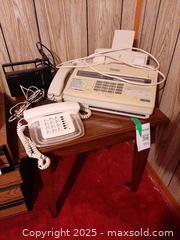 MaxSold Auction: Vintage fax machine, telephone, radio and small side table - London (Ontario, Canada) PARTNER MANAGED Estate Sale Online Auction - Alayne Crescent