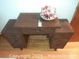 MaxSold Auction: Vintage Morse Apollo 6400 Fotomatic Sewing Machine in original cabinet  - London (Ontario, Canada) PARTNER MANAGED Estate Sale Online Auction - Alayne Crescent