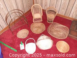 MaxSold Auction: Wicker & Brass Assortment - London (Ontario, Canada) PARTNER MANAGED Estate Sale Online Auction - Alayne Crescent