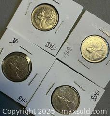 MaxSold Auction: (10) Collectible Canadian 25-Cent Coins (1960-1968) - Toronto (Ontario, Canada) PARTNER MANAGED Reseller Online Auction - Queen Street West