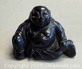 MaxSold Auction: (2) Vintage Asian Hand Carved Stone Buddhas (Agata &#38; Black Obsidian) - Toronto (Ontario, Canada) PARTNER MANAGED Reseller Online Auction - Queen Street West